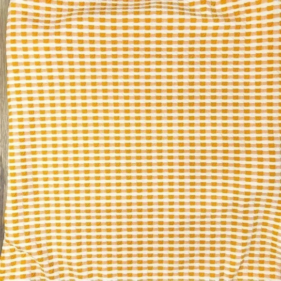 Cotton On Kids Girls Kerrie One Piece Orange and White Checkered Swimsuit Size 8 - Picture 2 of 8